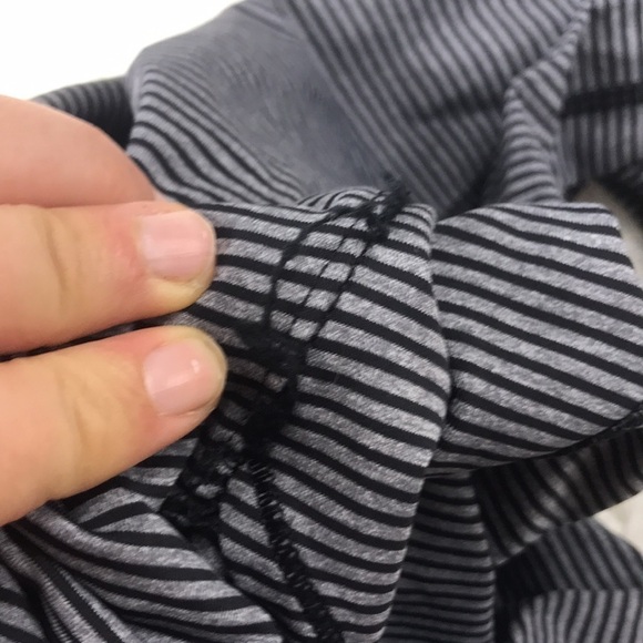 Lululemon Rebel Runner Crop Mini Pop Stripe Heathered Slate Black / Black - Picture 8 of 9